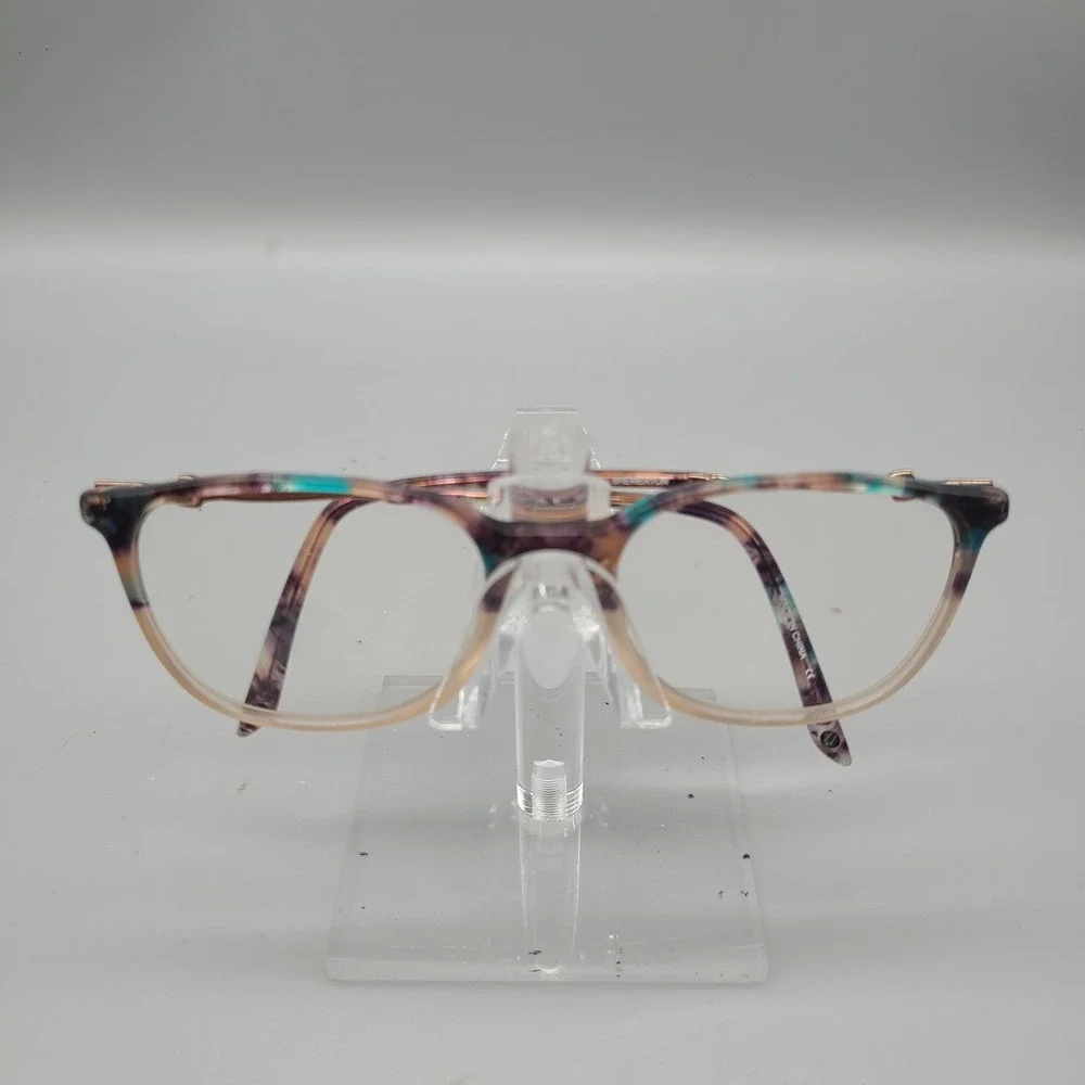 Bulova Bremerton Blue Multi Rose Gold Crystal Eyeglasses Frames 51-18-140